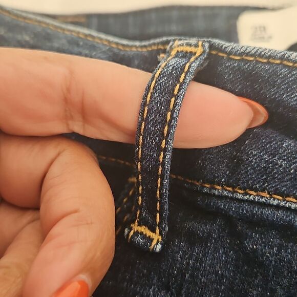 Abercrombie& Fitch Women's Mid-Rise Straight Leg Denim Jeans Dark Blue Washed 26 - Picture 13 of 16